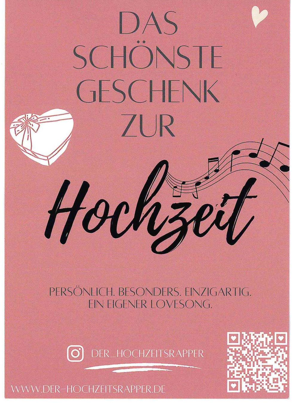 Karte Das schönste Geschenk zur Hochzeit
